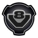 AUTOCOLLANT D'EMBLÈME - 13 V8 NOIR / Option