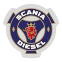 AUTOCOLLANT D'EMBLÈME - 36 SCANIA DIESEL BLANC / Option