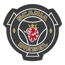 AUTOCOLLANT D'EMBLÈME- 37 SCANIA DIESEL GRIS / Option