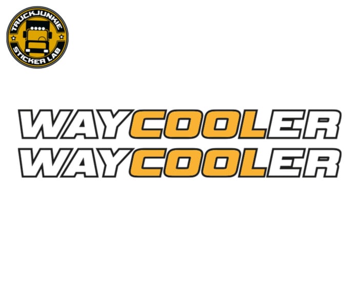 WAYCOOLER - Lot de 2 autocollants bicolores