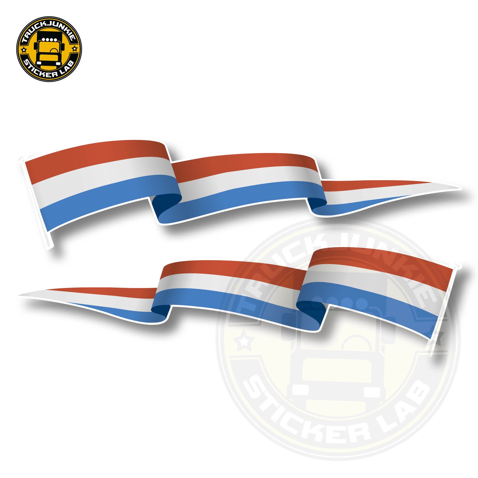 Klistermärkesflaggset Holland 14 cm / 35 cm