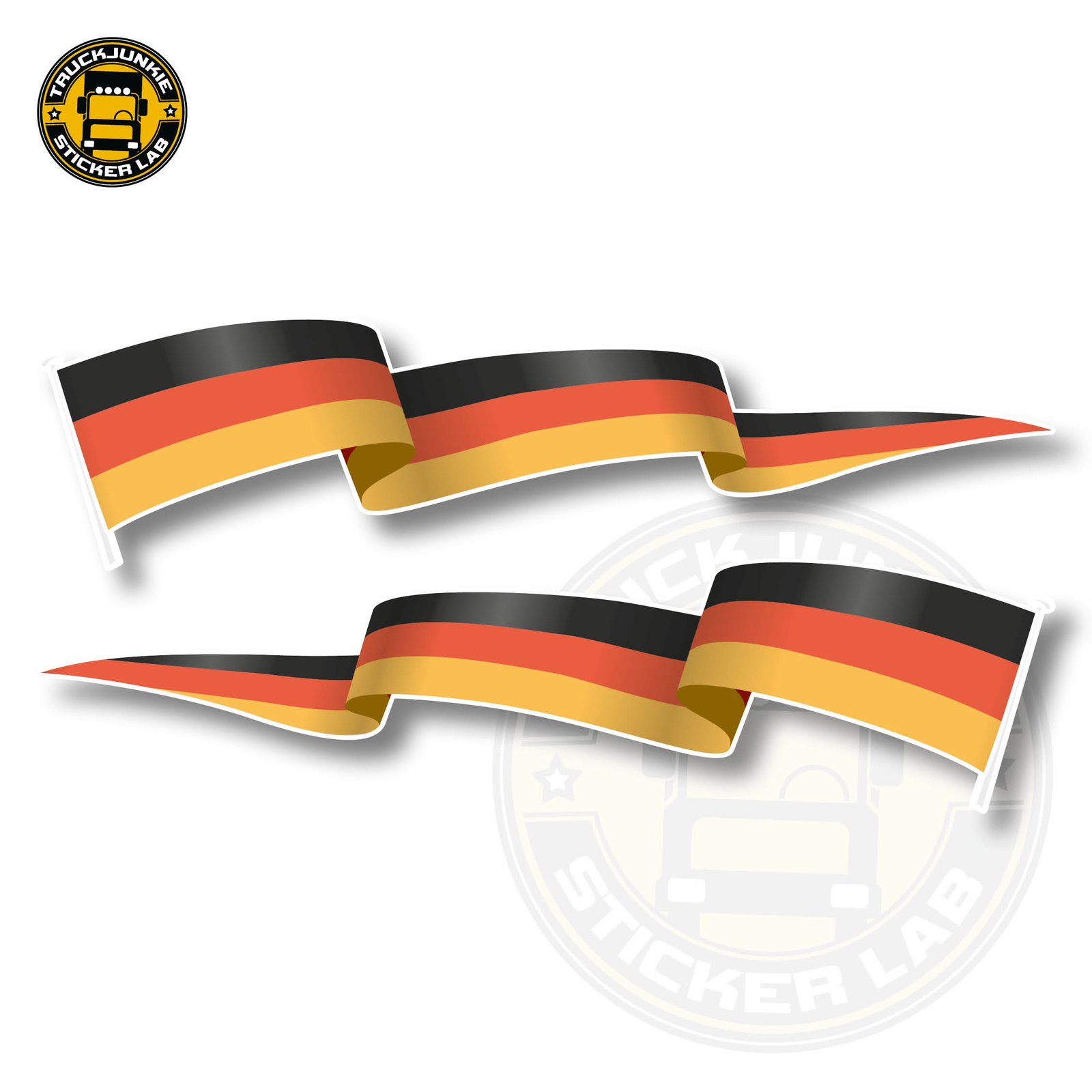 Sticker Waving Flag Set Germany 14cm / 35cm