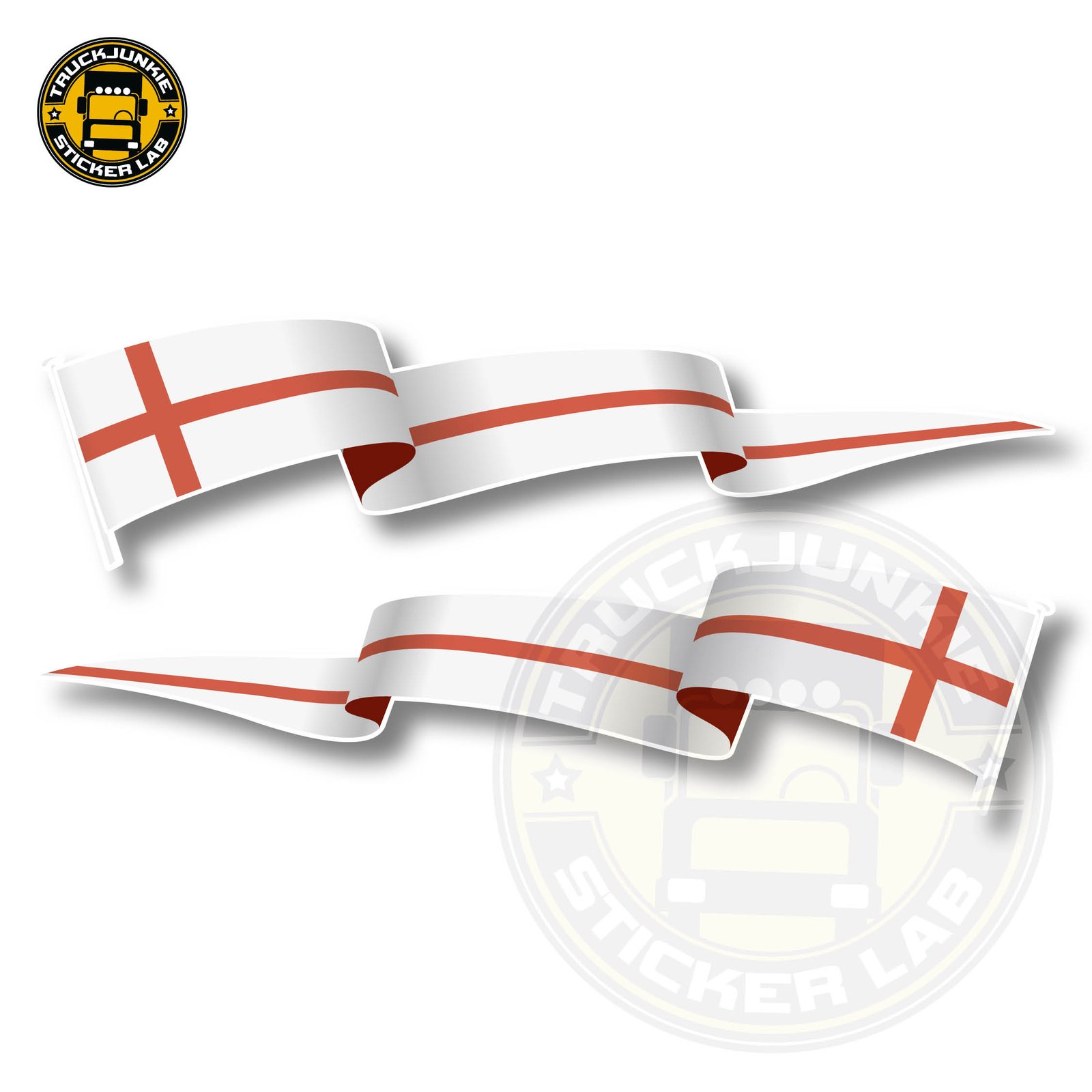 Lot d'autocollants « Drapeau flottant » Angleterre 14 cm / 35 cm