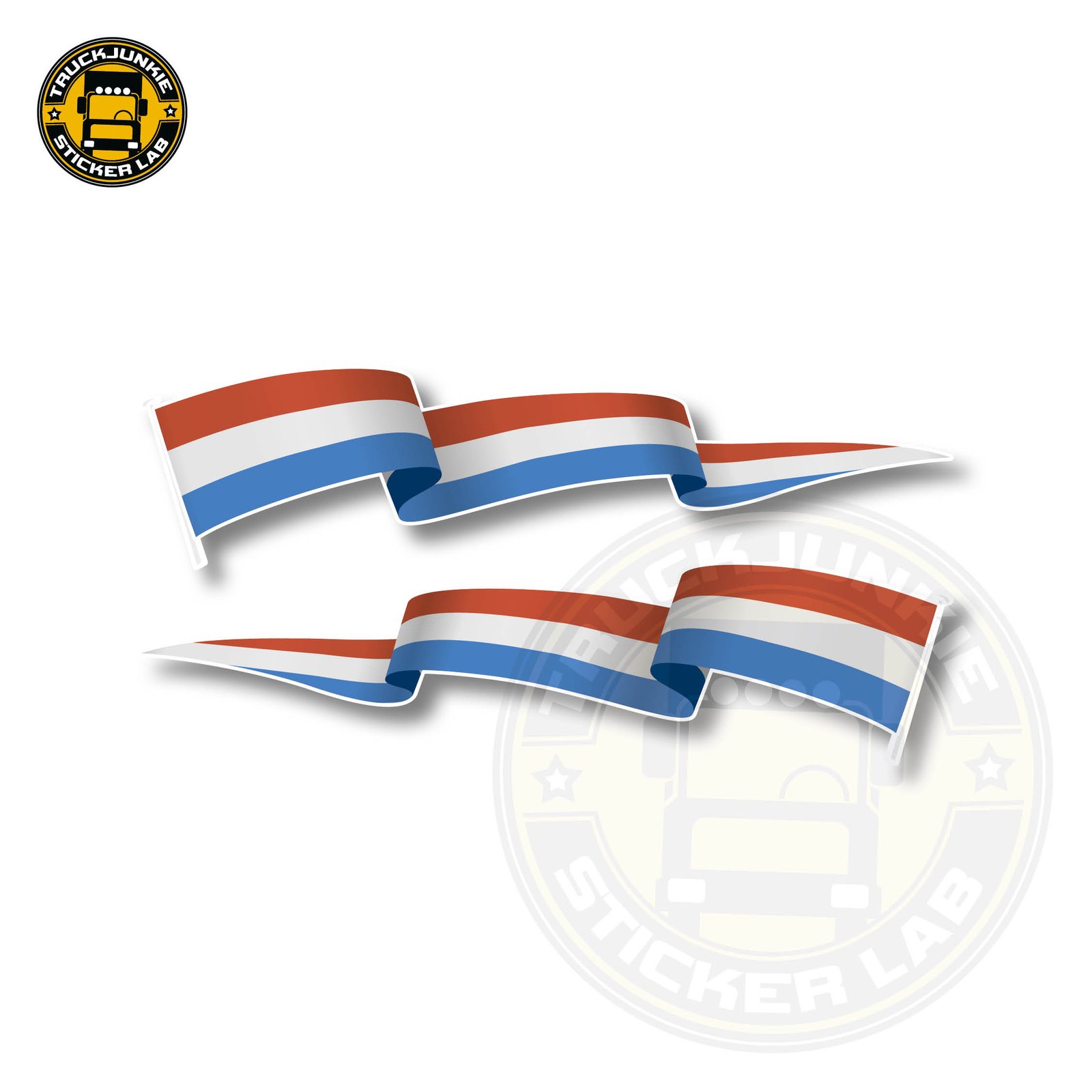 Klistermärkesflaggset Holland 14 cm / 35 cm