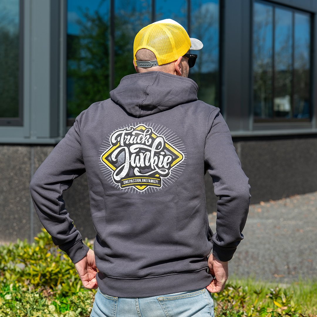 Truckjunkie Hoodie Gris Yellow Wybert