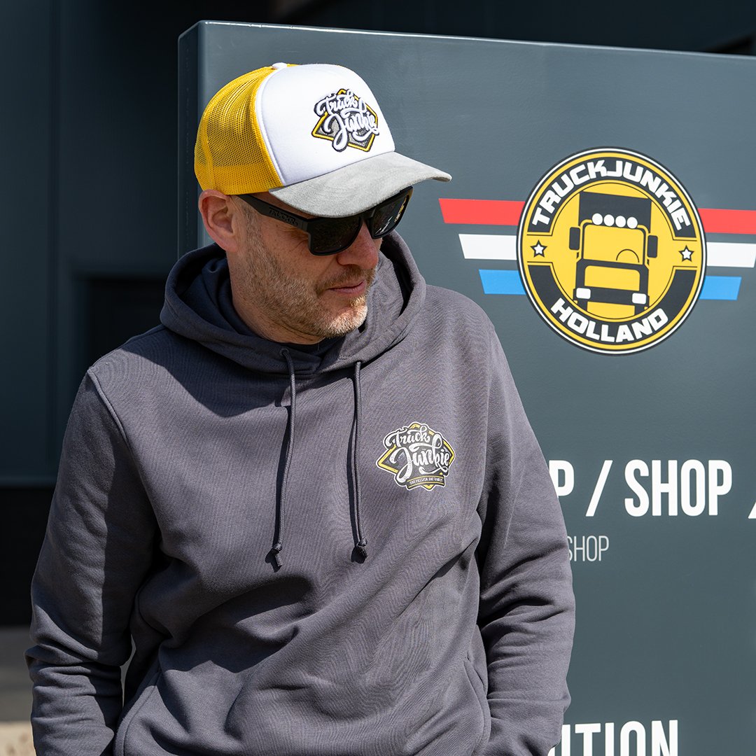 Truckjunkie Hoodie Gris Yellow Wybert