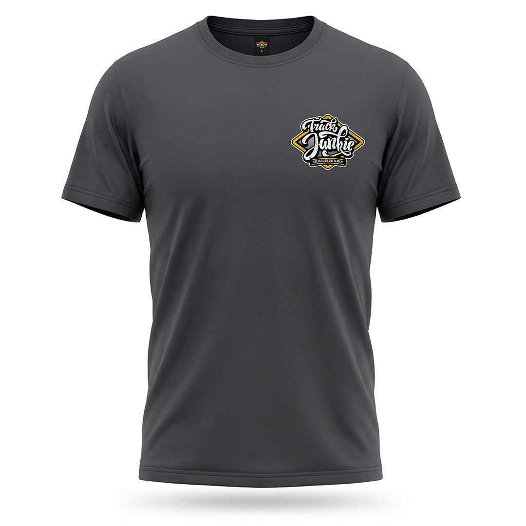 T-shirt Truckjunkie Gris Yellow Wybert