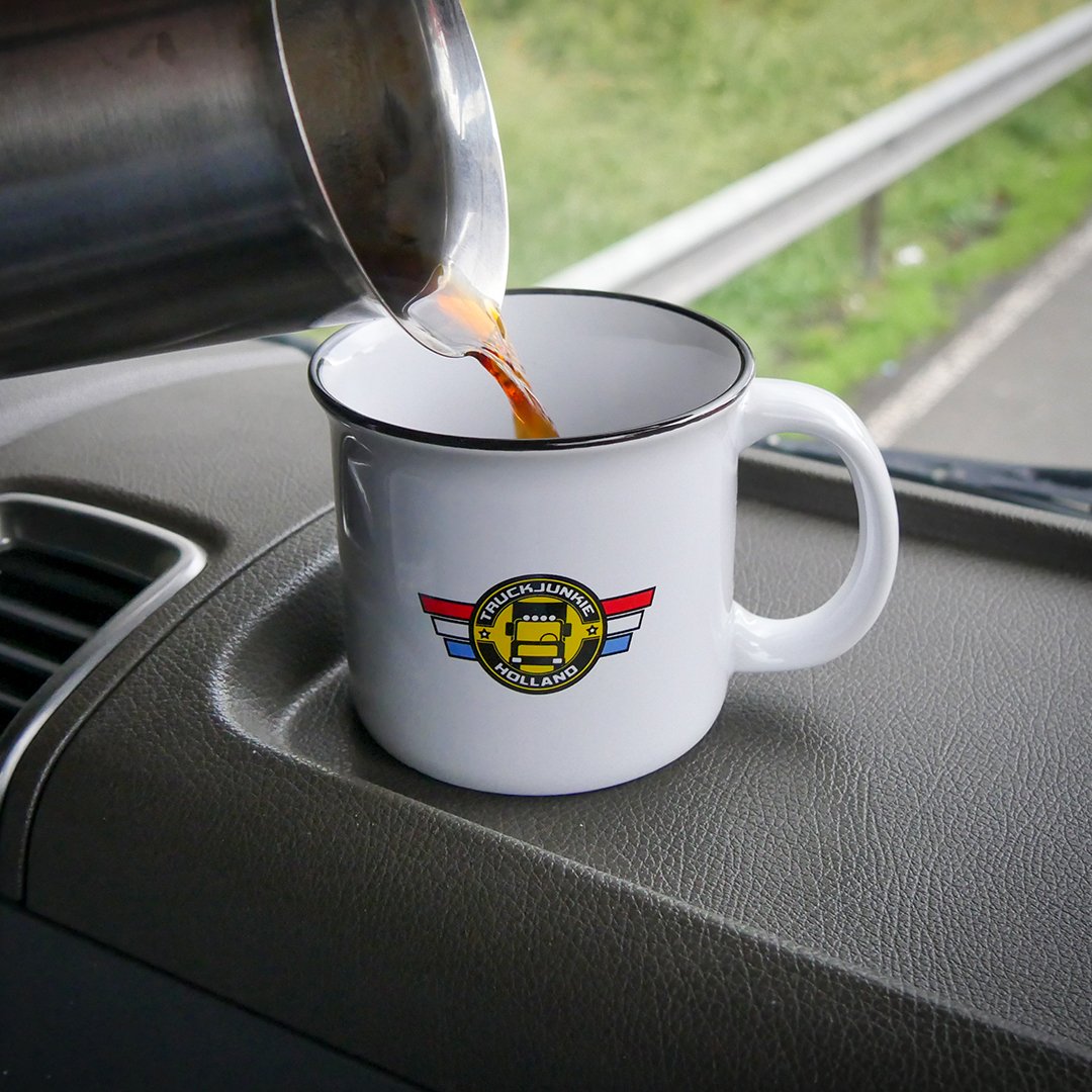 Tazza Truckjunkie Bianca con Logo
