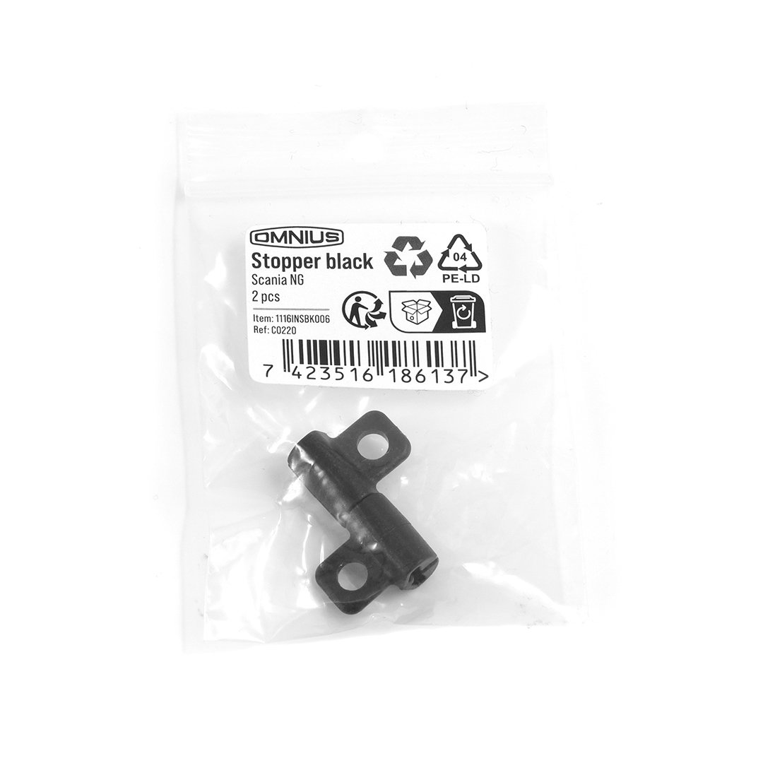 Butée Omnius noire pour Scania NG, lot de 2 pièces