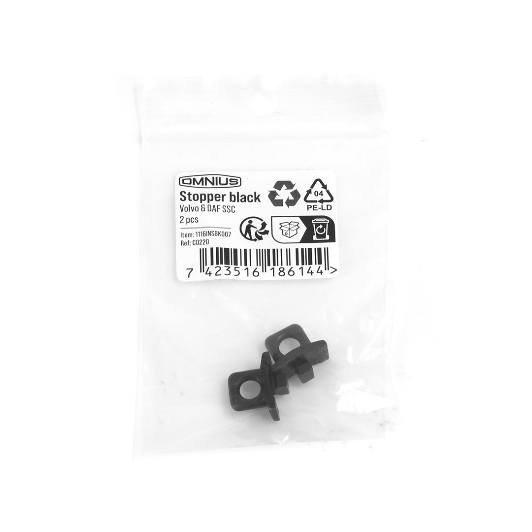 Omnius Stopper noir pour toit Volvo & DAF SSC, lot de 2 pièces