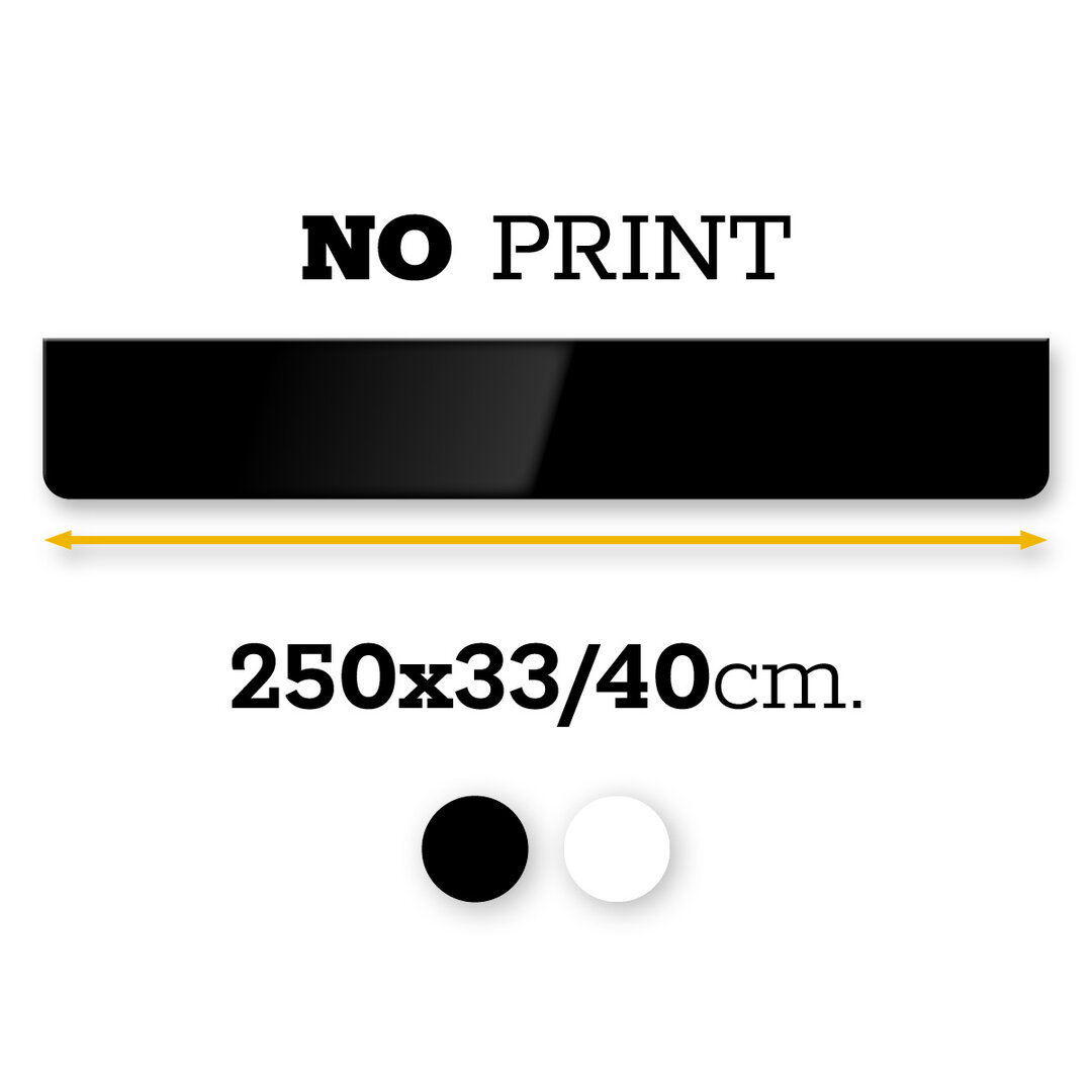 Bavettes noires sans impression 250 x 25, 33 ou 40 cm