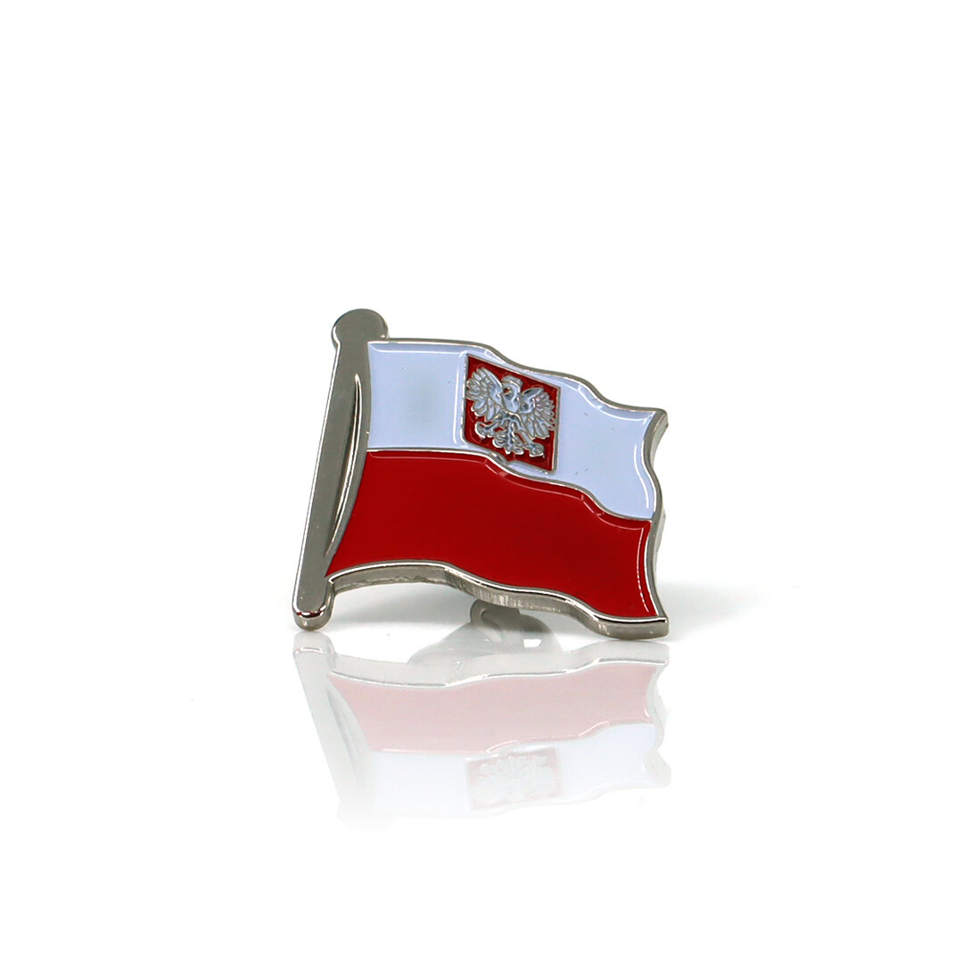 Épingle Pologne Argent 2,5x2,5cm