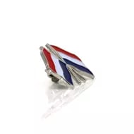 PIN Pays-Bas Épingle Argentée 3x2,2 cm 2x