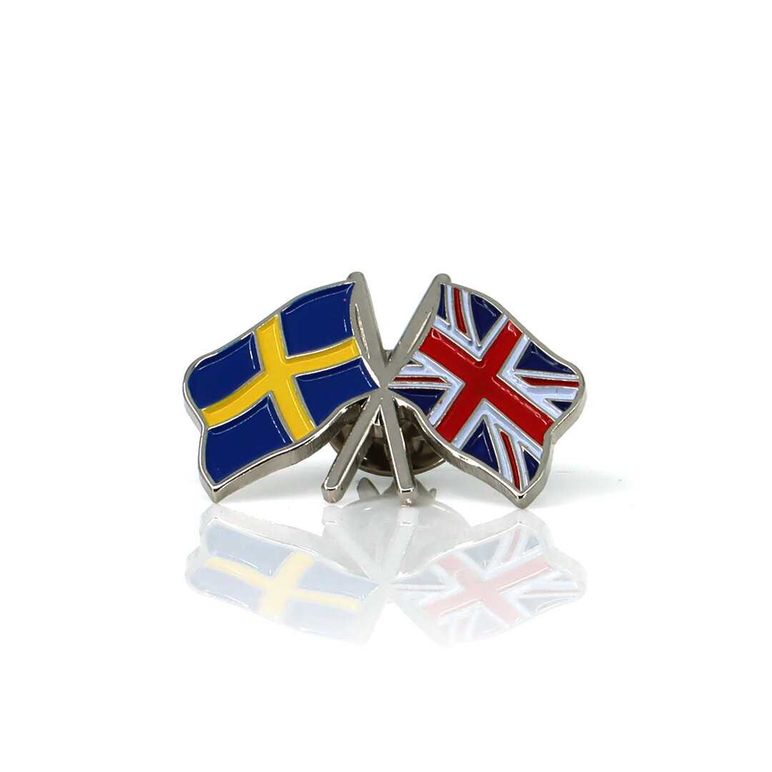 Épingle Argent Suède Allemagne 3x2,2 cm