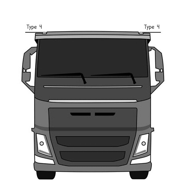 Feux de toit néon pour Volvo 2012+ - Type 4