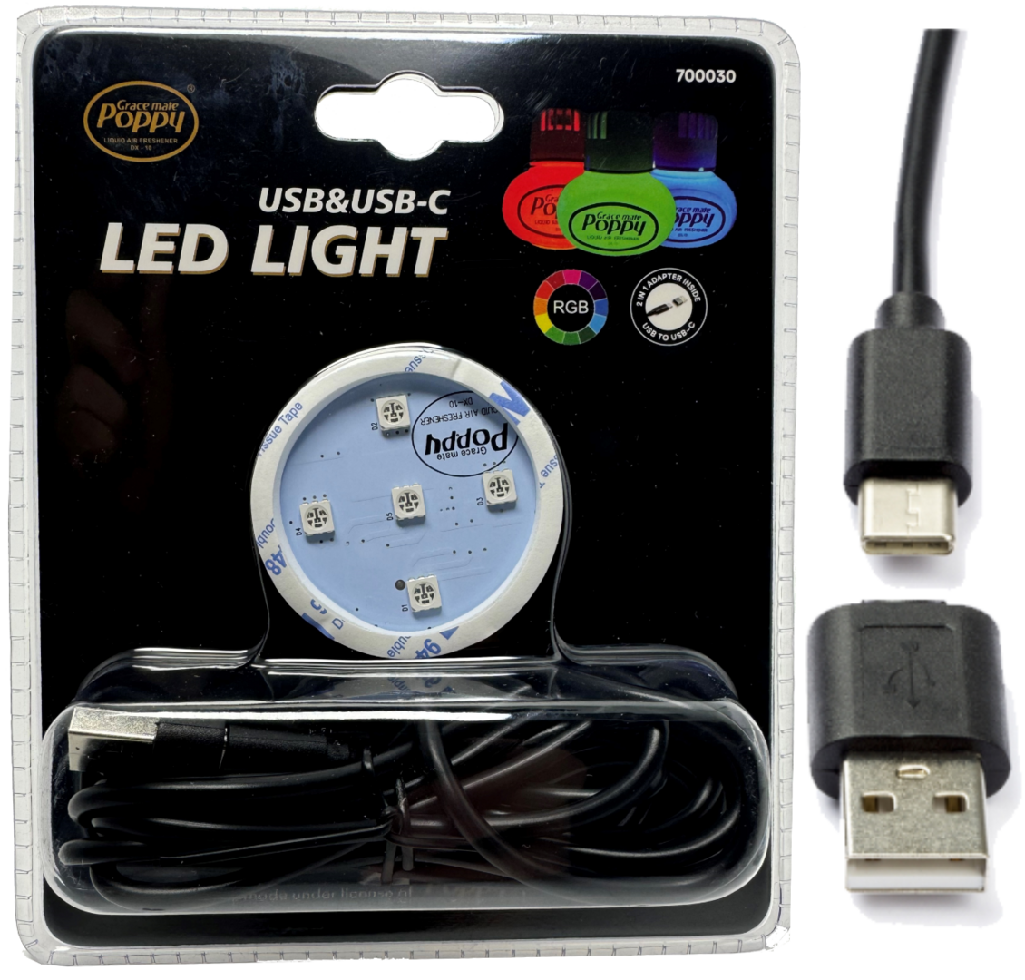 Poppy LED Éclairage RGB USB et USB-C