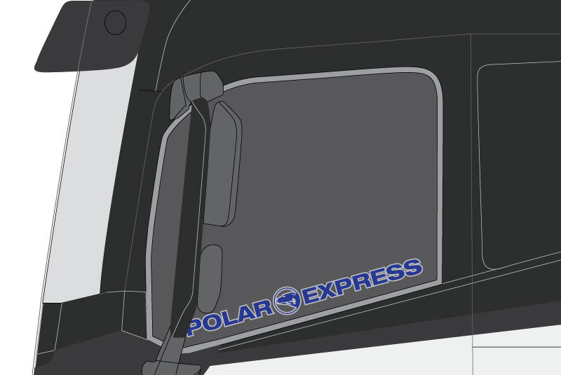 Polar Express Fensteraufkleber Two-Tone