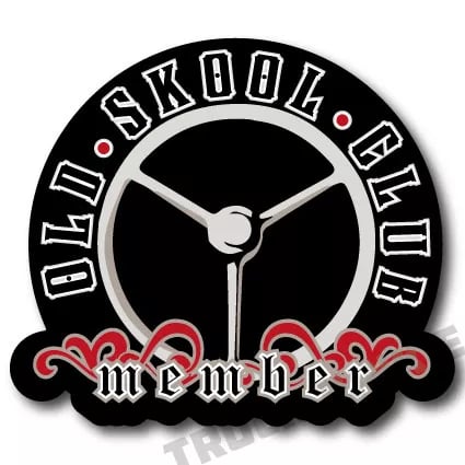 Membro del club Old skool - stampa completa - adesivo