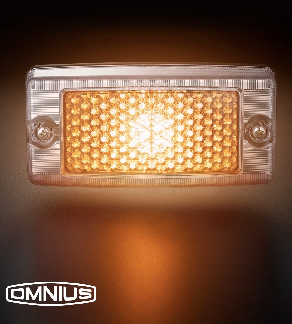 Omnius Old Skool LED Zijmarkering Oranje Helder Glas