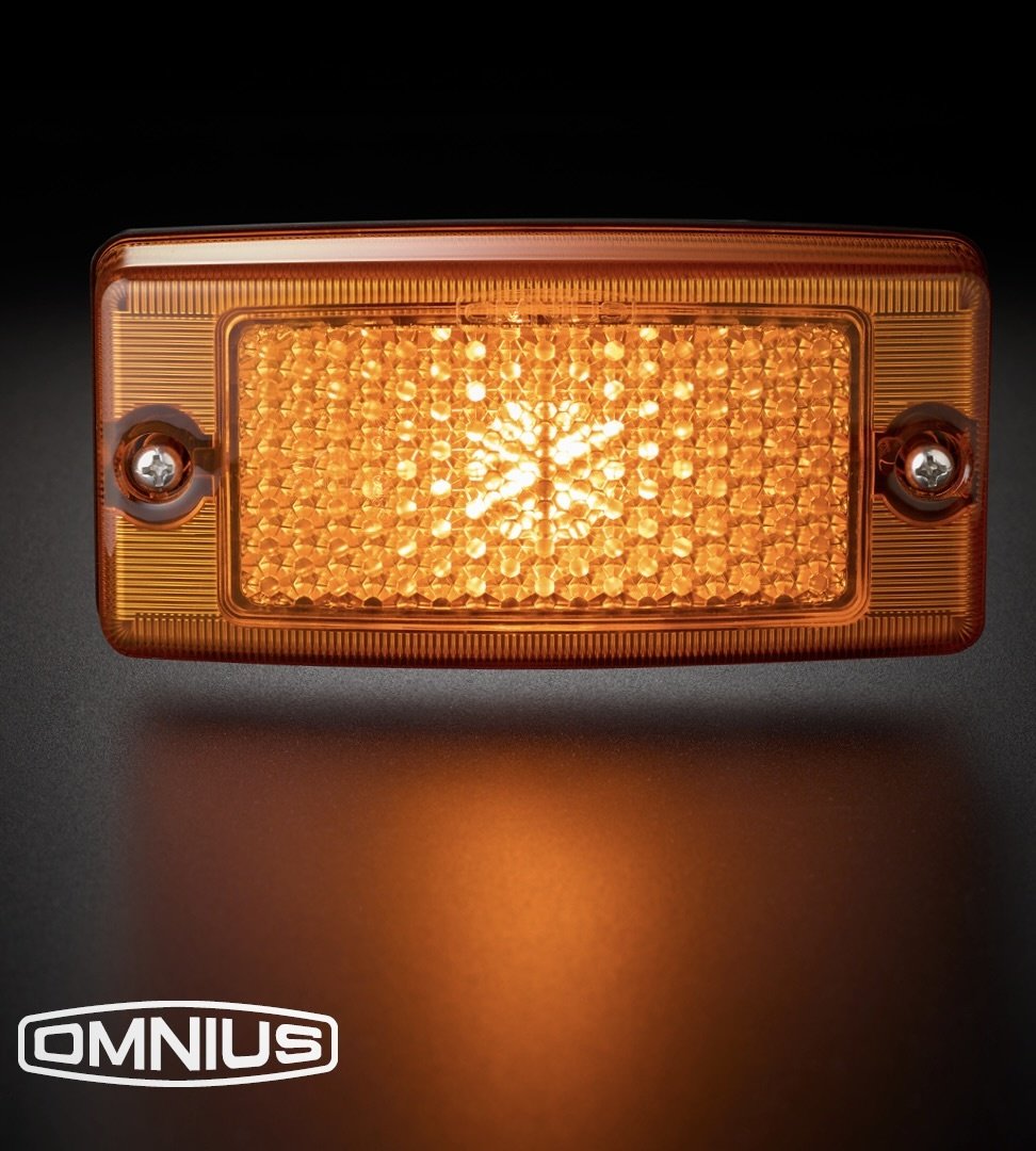 Omnius Old Skool LED Zijmarkering Oranje met Knipperlicht