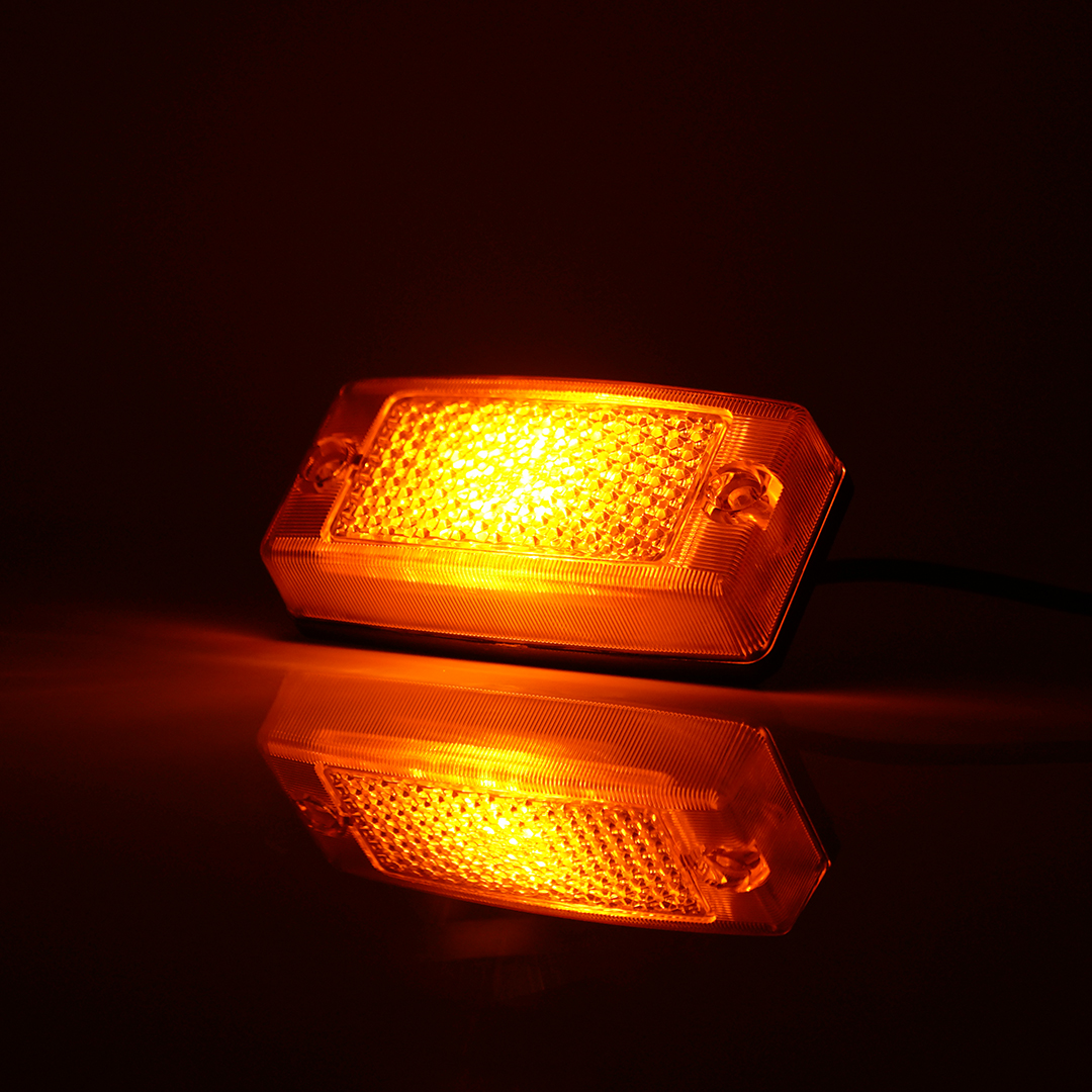 Omnius Old Skool LED Zijmarkering Oranje met Knipperlicht