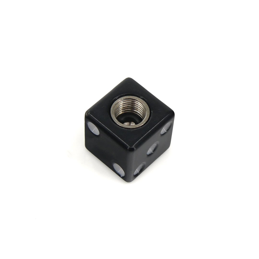 United Pacific Dobbelsteen Ventieldopjes Zwart/Wit - 4 Stuks