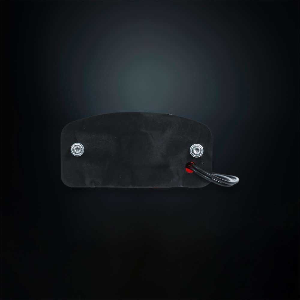 Éclairage rectangulaire pour plaque d'immatriculation Strands, LED blanches, rouge