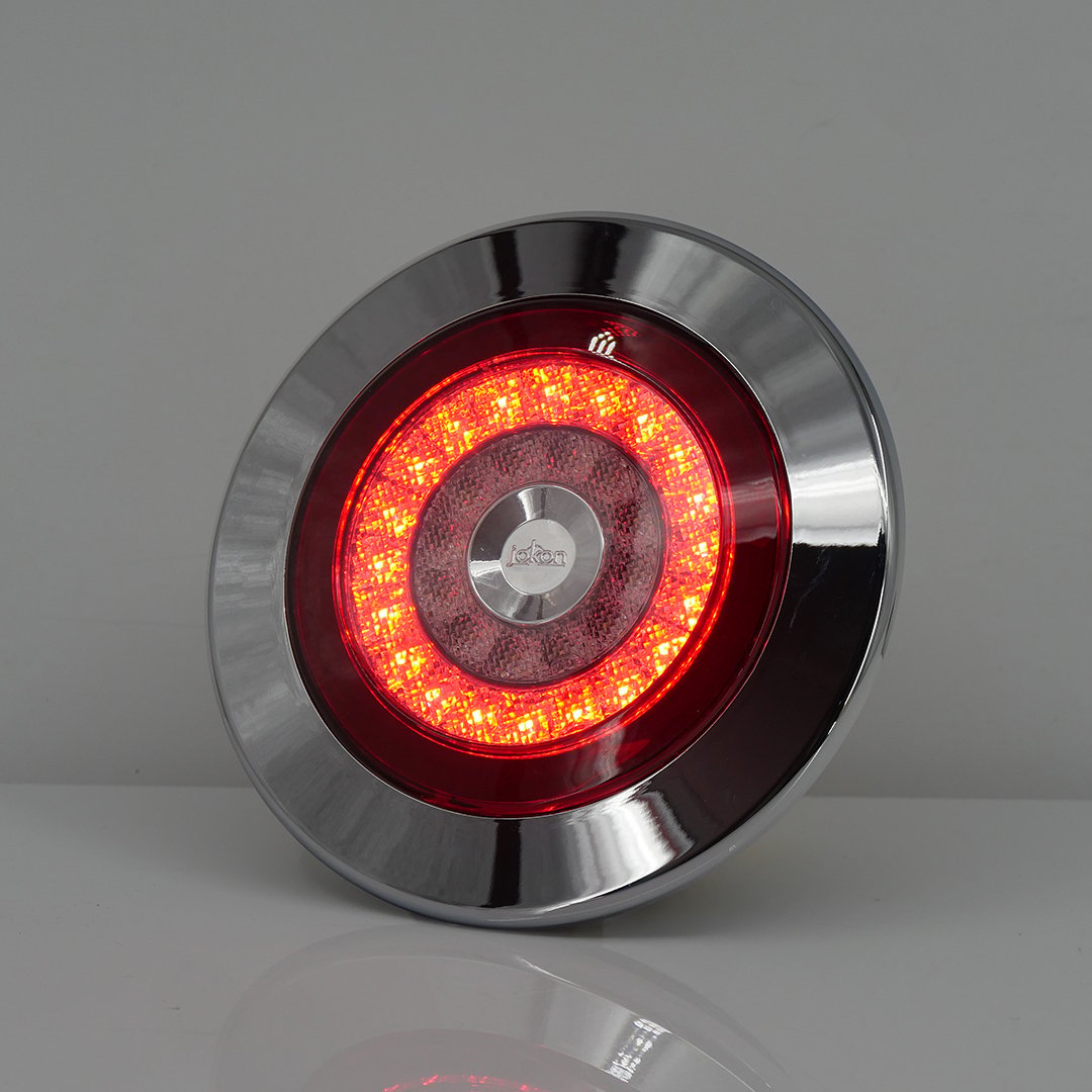 Jokon LED Rückleuchte mit Chromring 3 Funktionen
