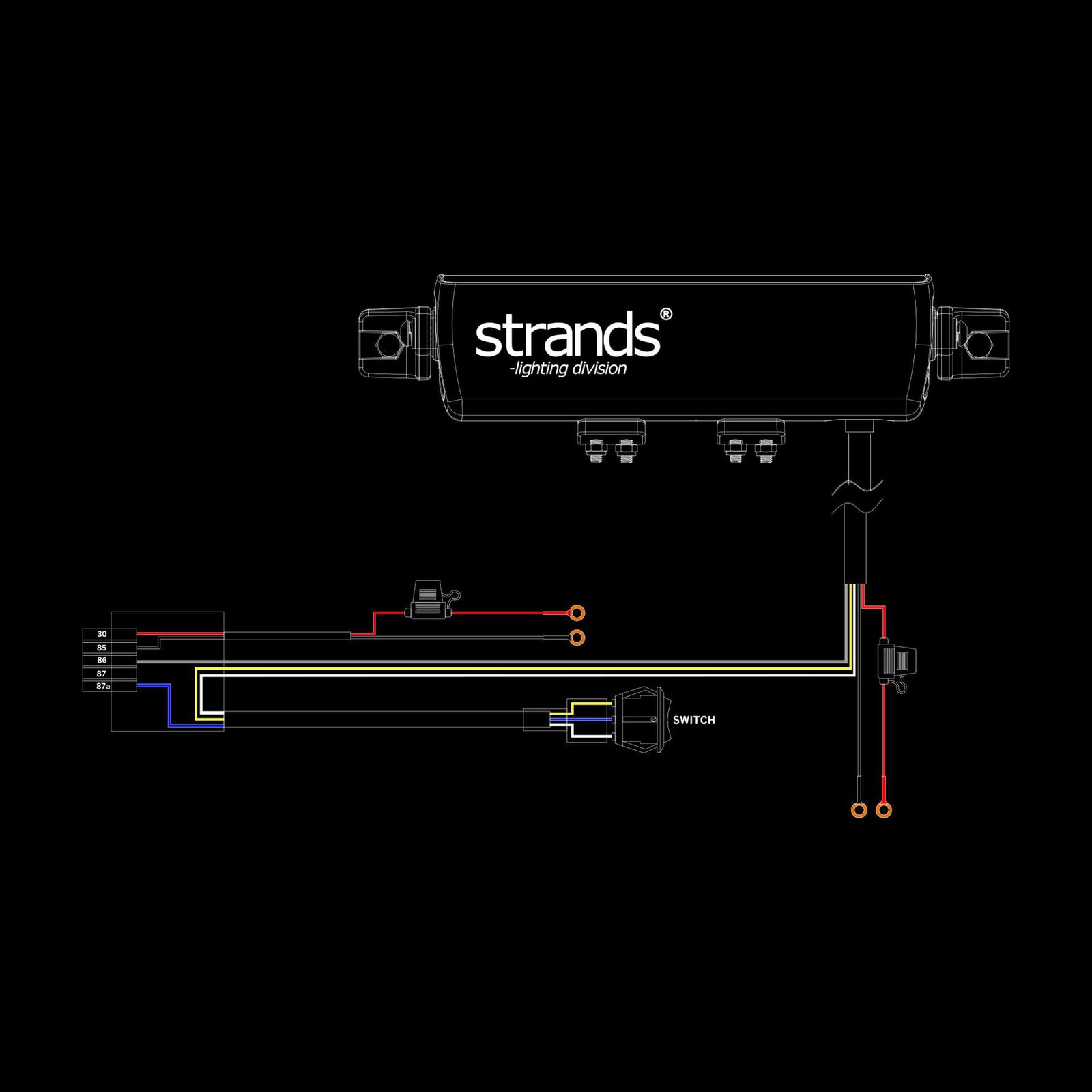 Strands Skylord LED Bar 10" Wit Oranje