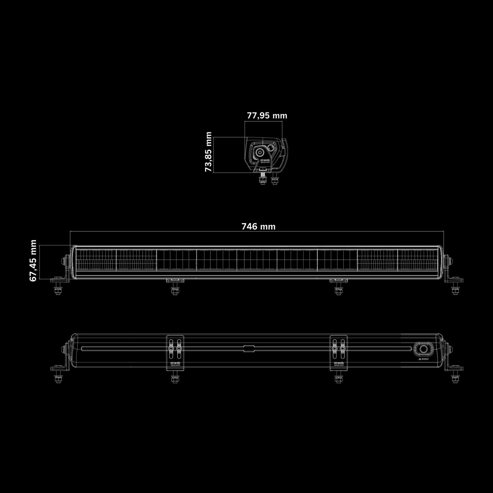 Strands Skylord LED Bar 30'' Wit Oranje