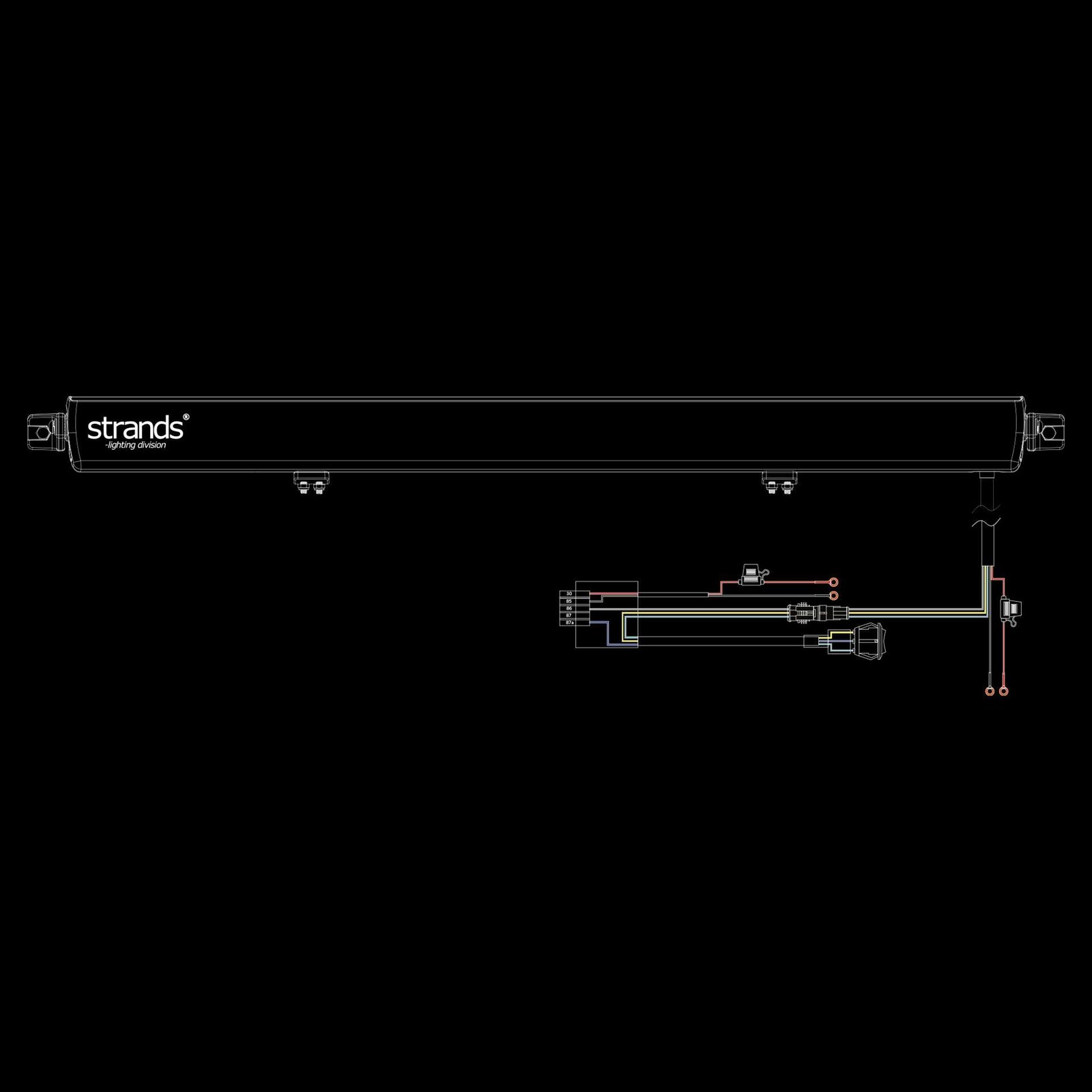 Strands Skylord LED Bar 30'' Wit Oranje