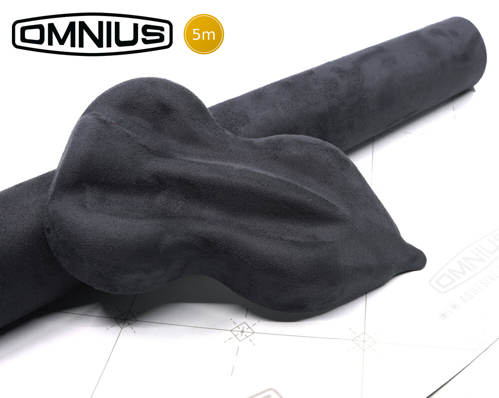 Tissu Adhésif Aspect Alcantara Omnius Anthracite
