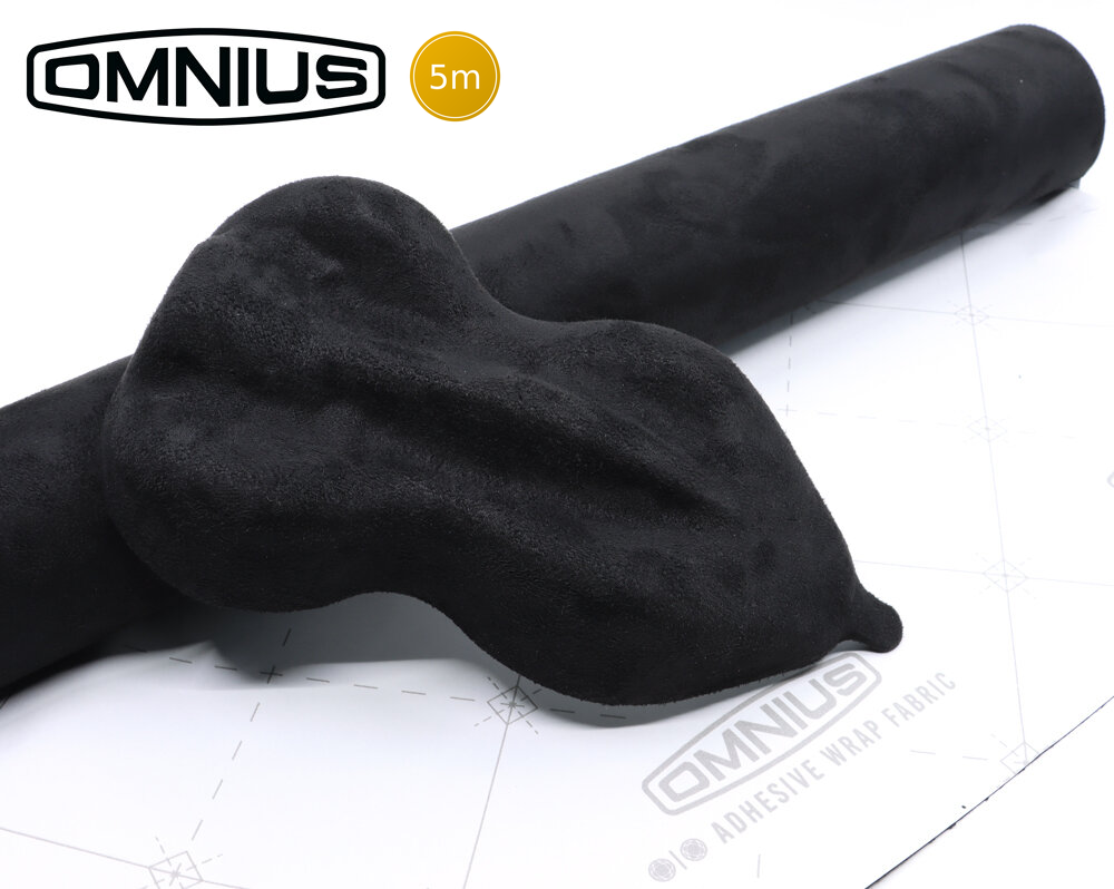 Omnius Självhäftande Tyg med Alcantara-Look Svart