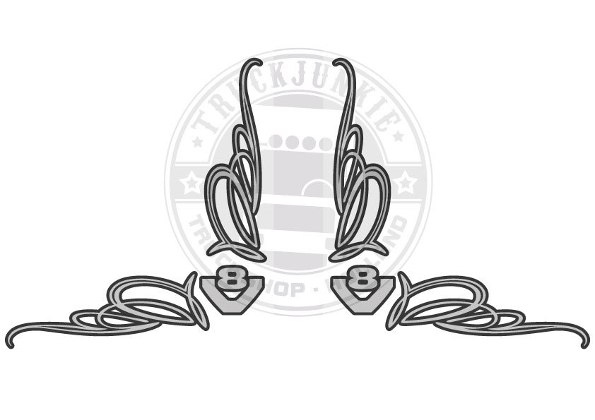 V8 – Set D'autocollants De Fenêtre – 2 Couleurs