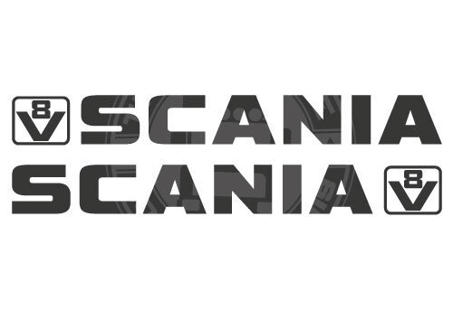 V8 Scania Set D'autocollants De Fenêtre