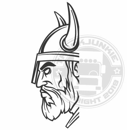 Viking Head - autocollant vitre