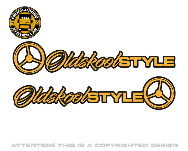 Style Oldskool, 2 couleurs - Lot d'autocollants