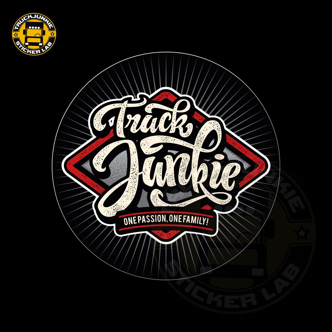Truckjunkie - Red wyber - Autocollant imprimé intégral