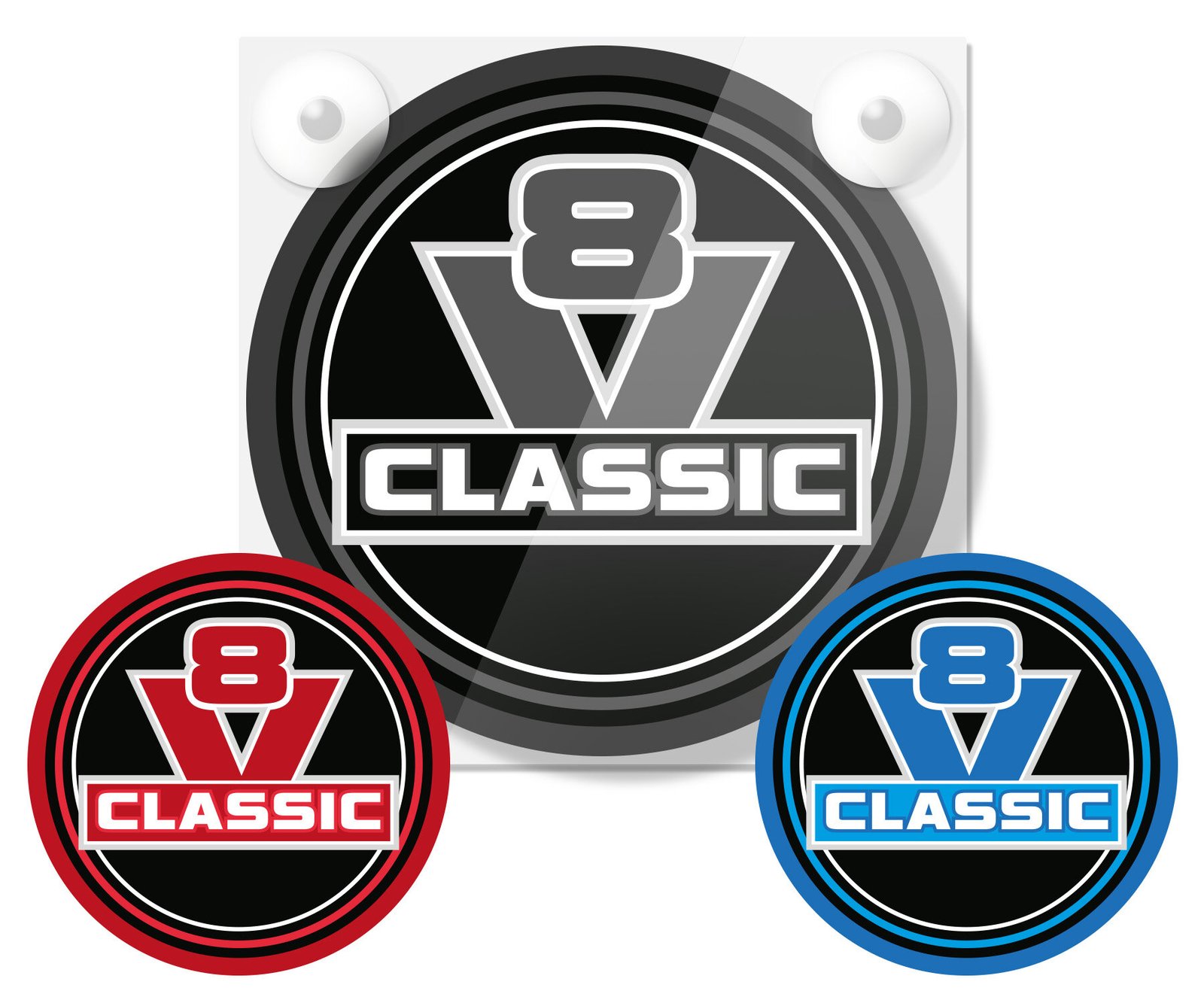 V8 Classique Noir boîte lumineuse Deluxe Complète