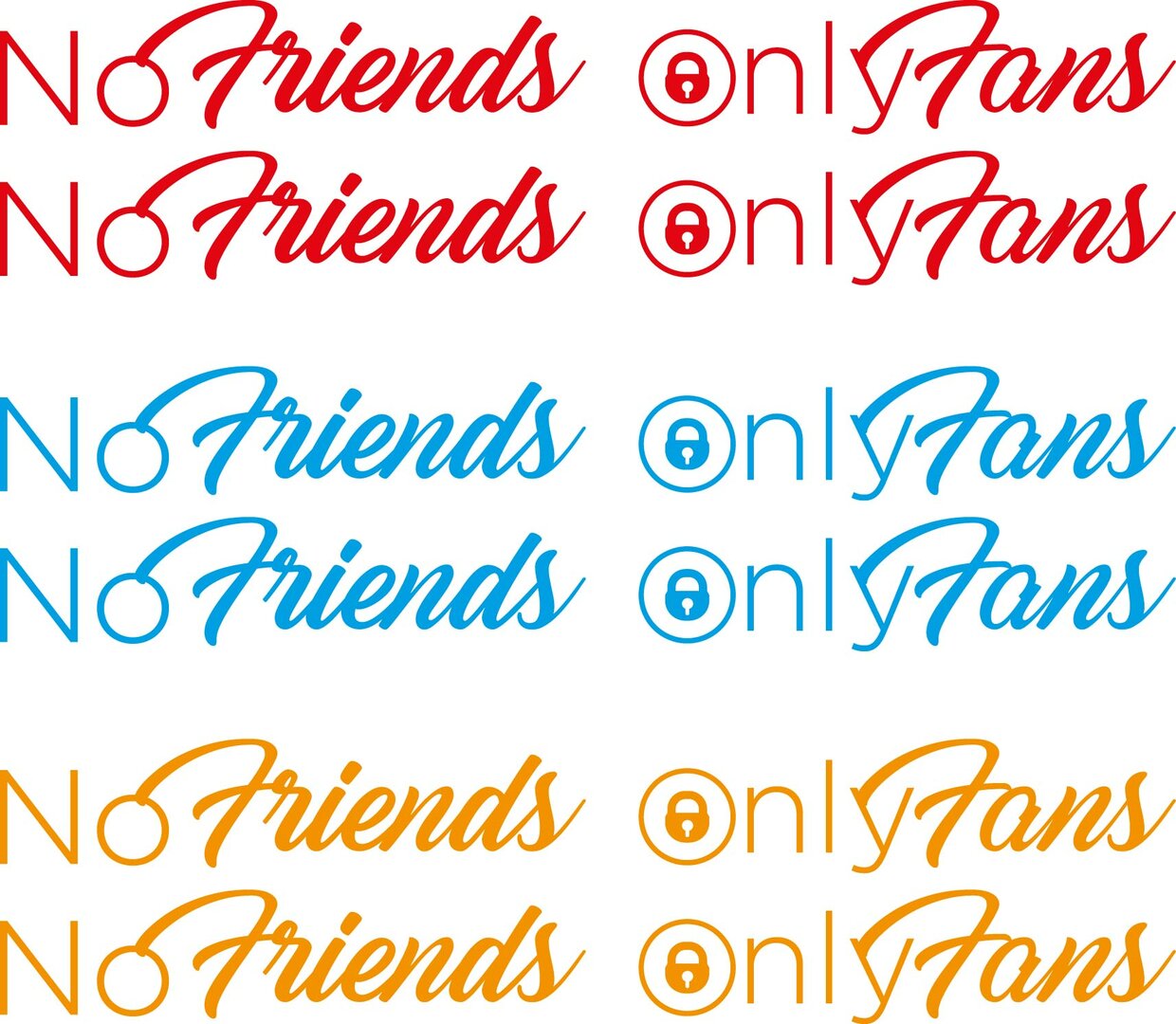 No Friends Only Fans - Autocollants