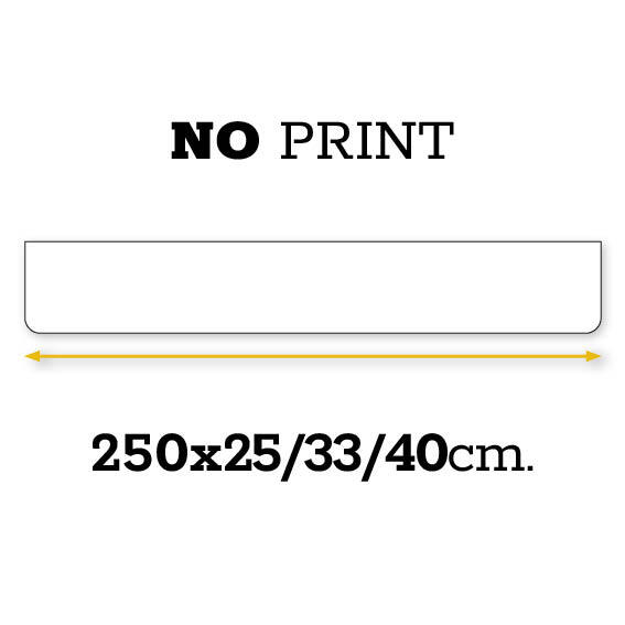 Spatlap 250x25/33/40cm - Wit - Stug/Flexibel - Zonder Print