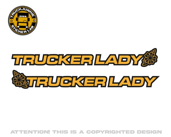 TRUCKER LADY - AUTOCOLLANT BICOLORE