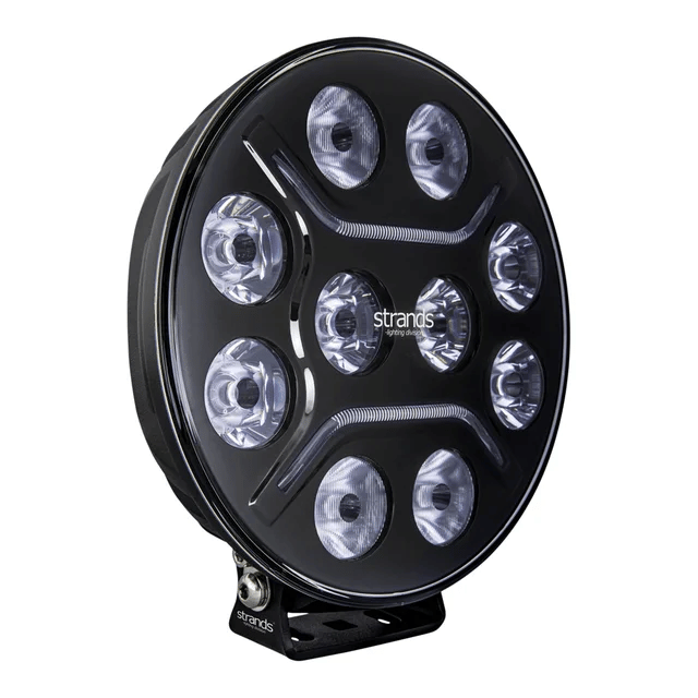 Strands 9" Voll-LED-Fernscheinwerfer mit orange/weißem Positionslicht