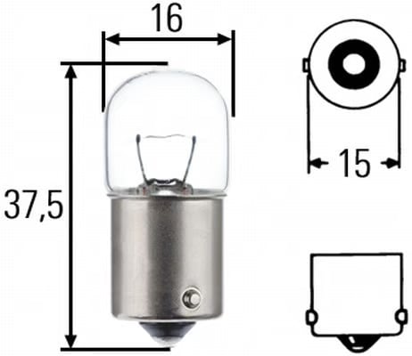 Hella Halogeen BA15s 24V 10 Stuks