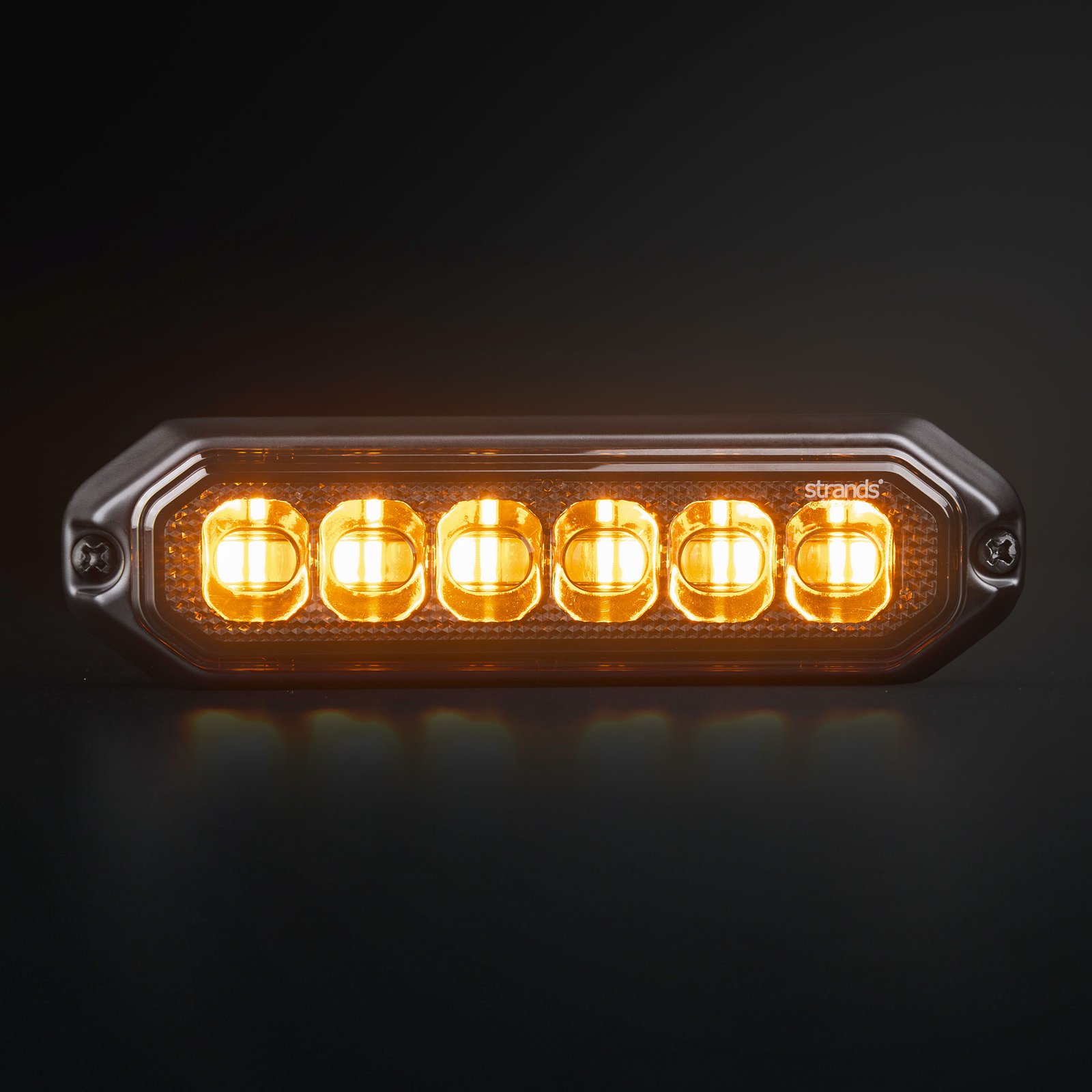 STRANDS Dark Knight Strobe Light 6-LED Double Couleur 125,3x15x35,3 mm IP67/IP69K ECE R65