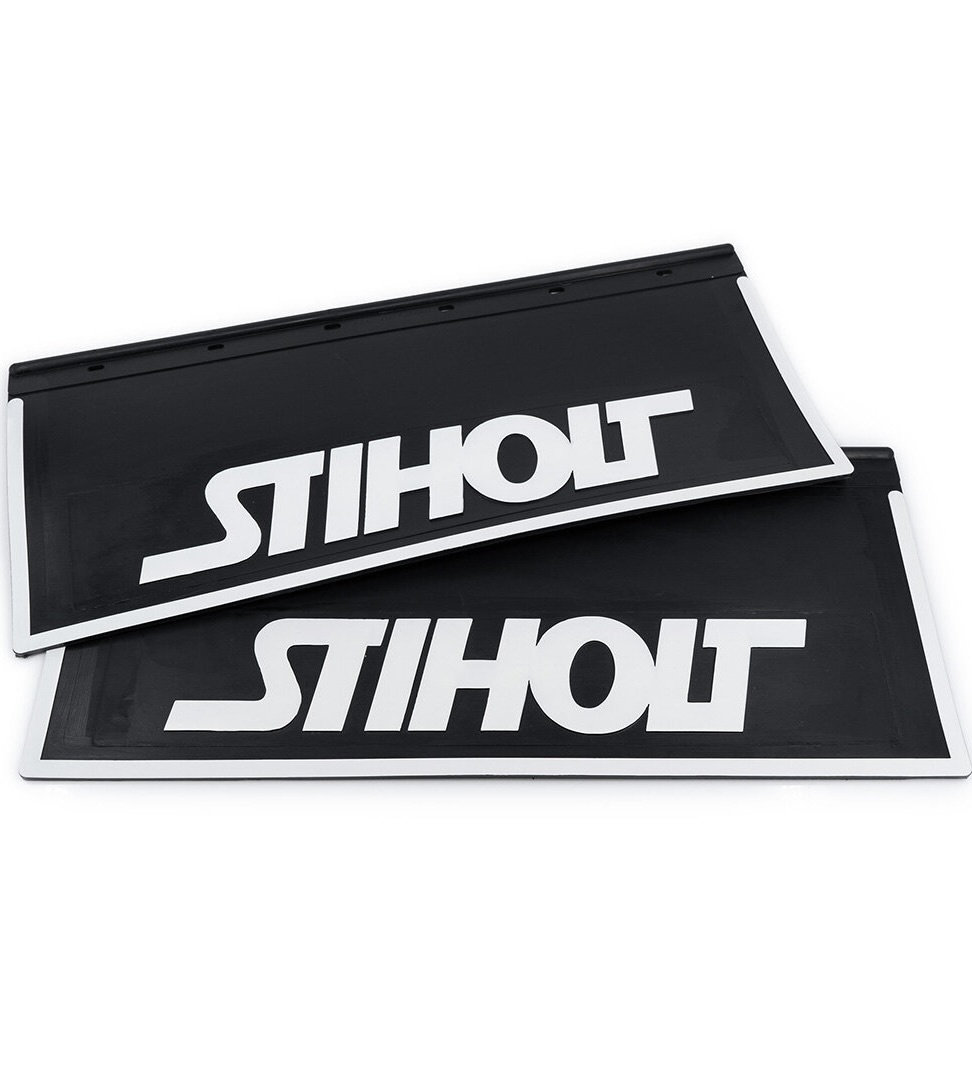 STIHOLT Bavette Noire 70x35cm Pare-chocs Avant Caoutchouc Par Set