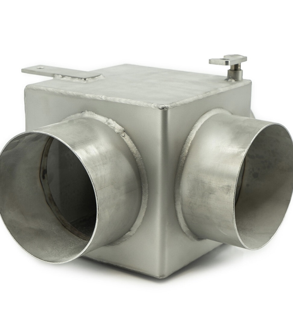 Vanne de commutation d'échappement en acier inoxydable Cylindre à double effet Électrovanne 24V 114mm 129mm