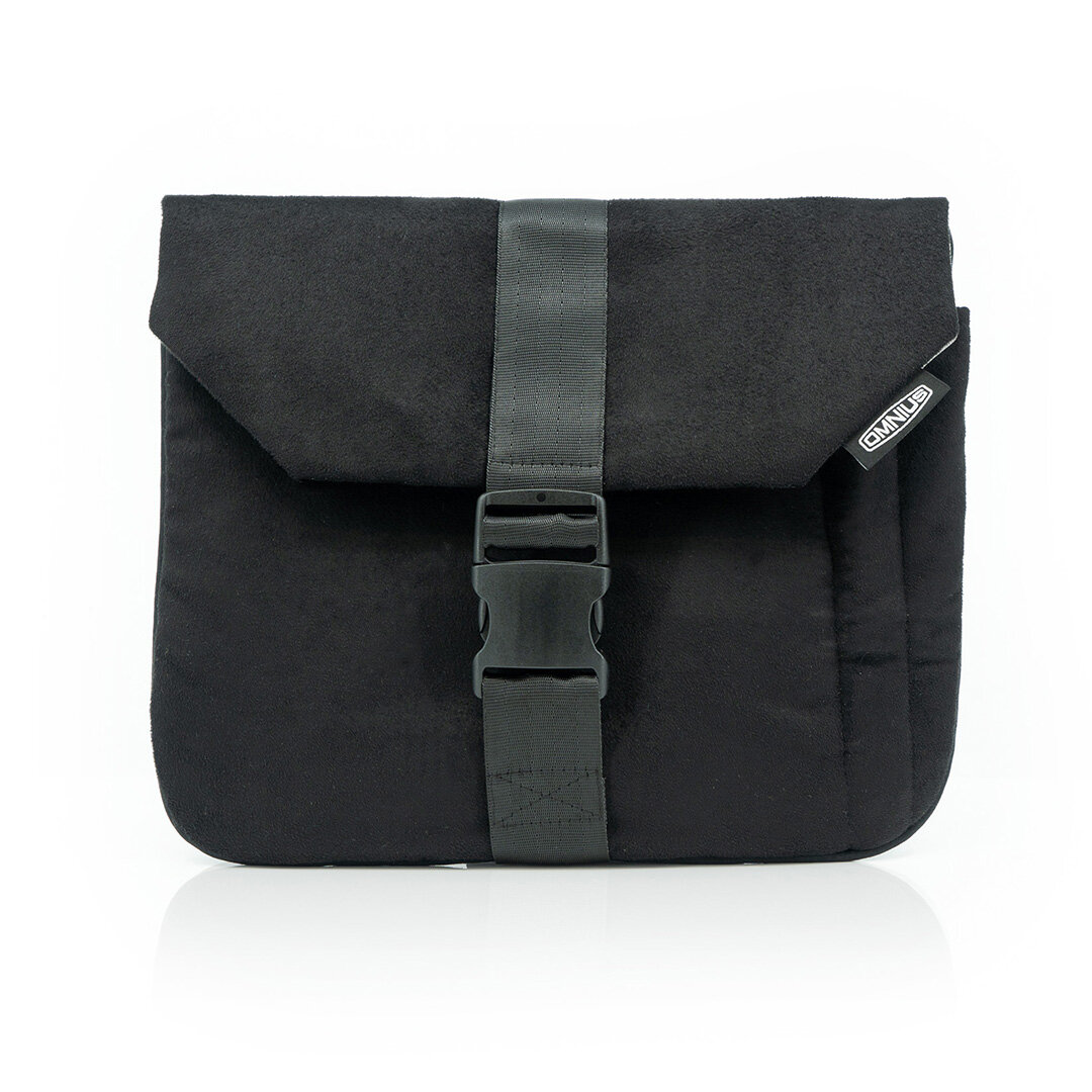 Étui pour tablette Omnius Noir Aspect Alcantara Fermeture à Clip