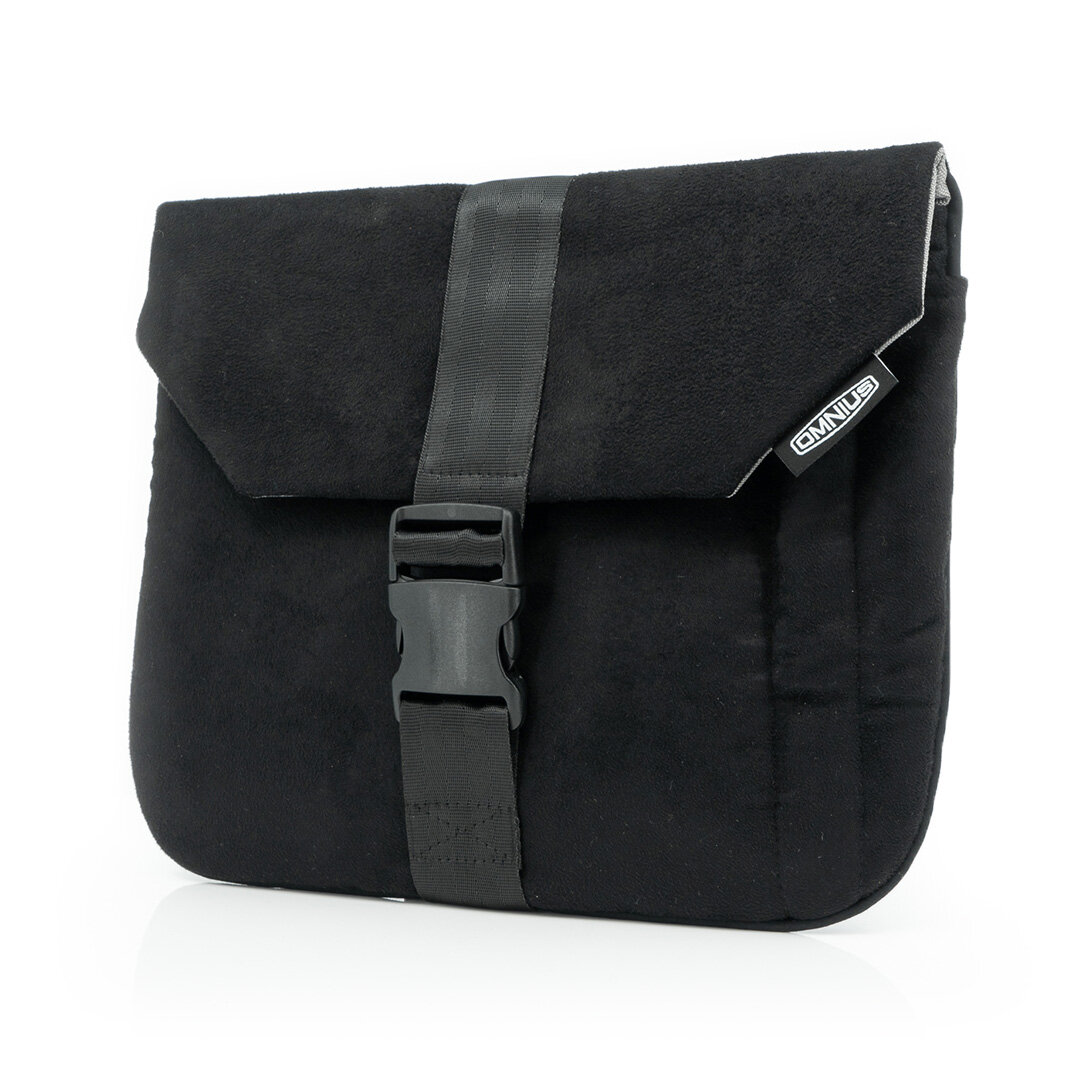 Étui pour tablette Omnius Noir Aspect Alcantara Fermeture à Clip