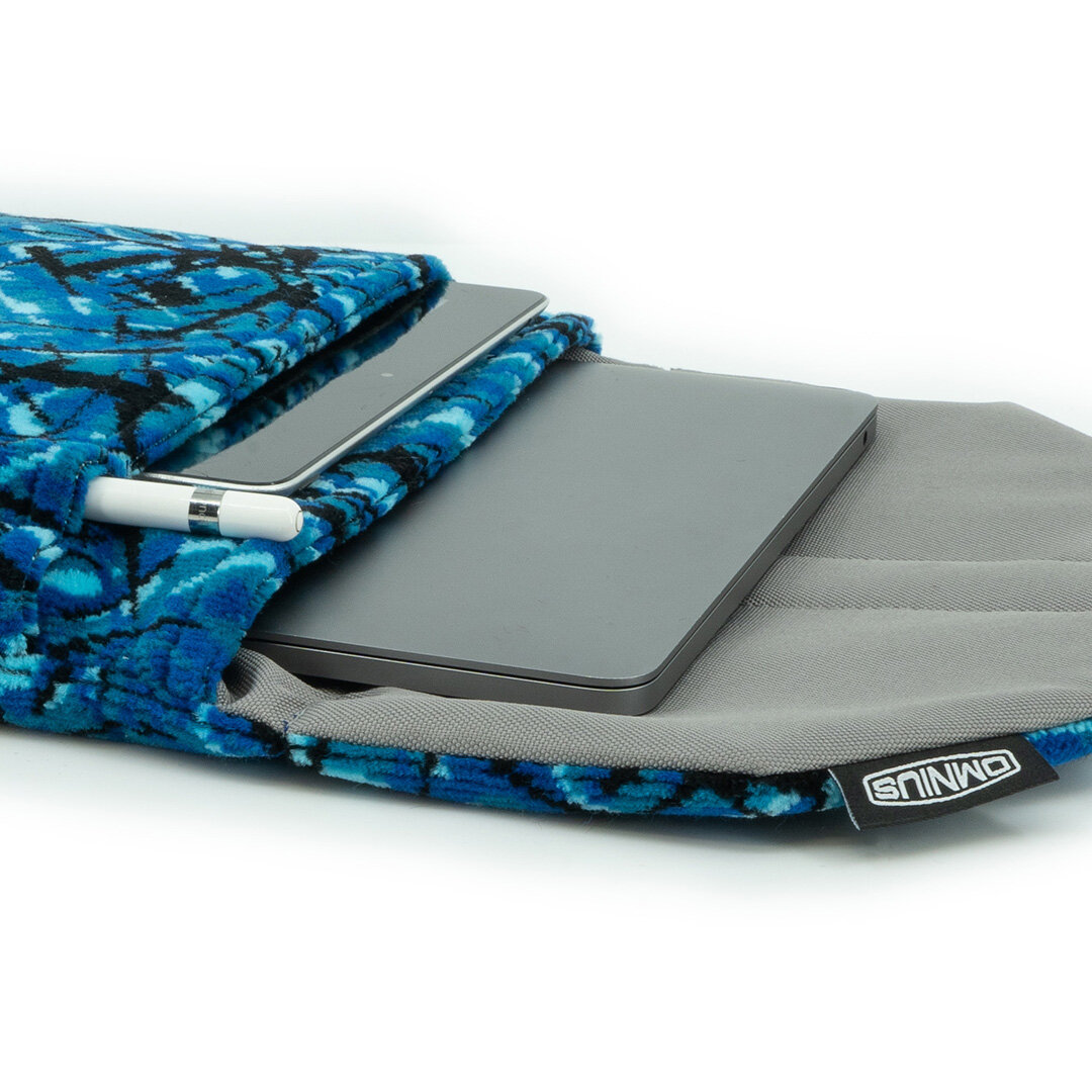 Support pour ordinateur portable Omnius 14 pouces bleu fermeture à clip